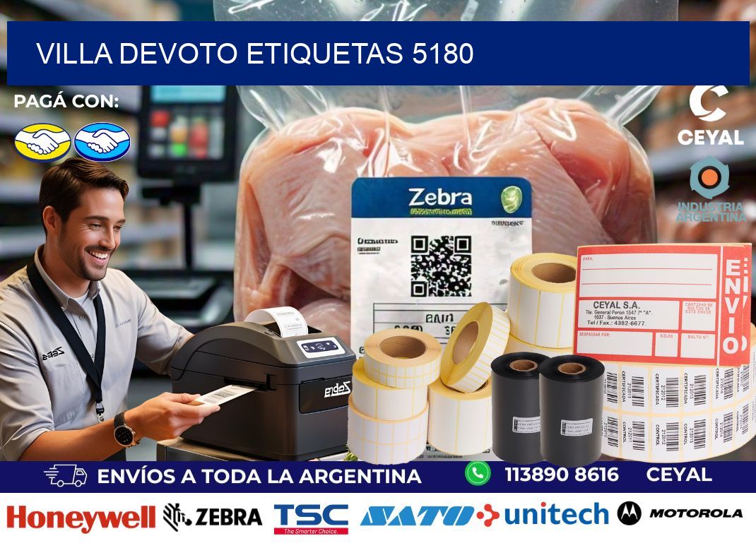Villa Devoto etiquetas 5180