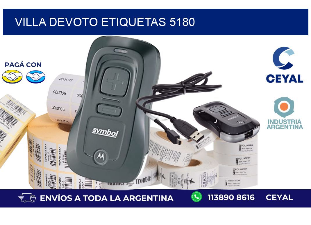 Villa Devoto etiquetas 5180