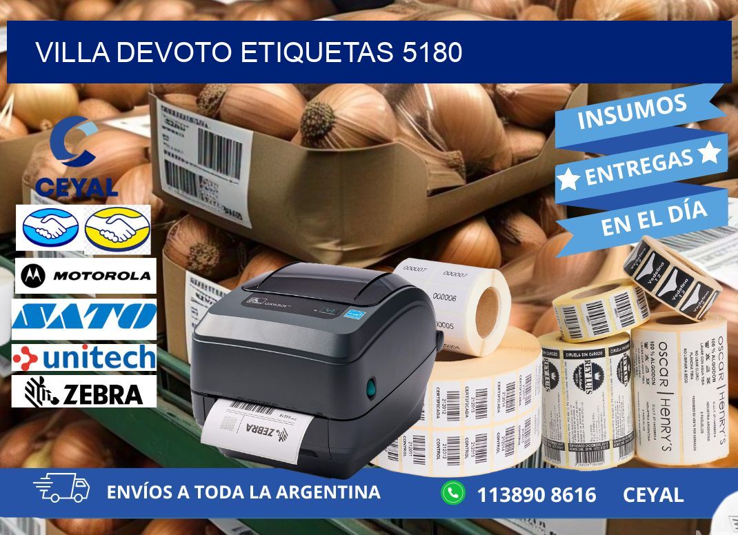 Villa Devoto etiquetas 5180