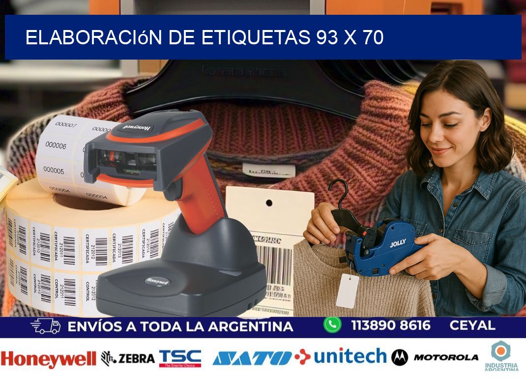 elaboración de etiquetas 93 x 70