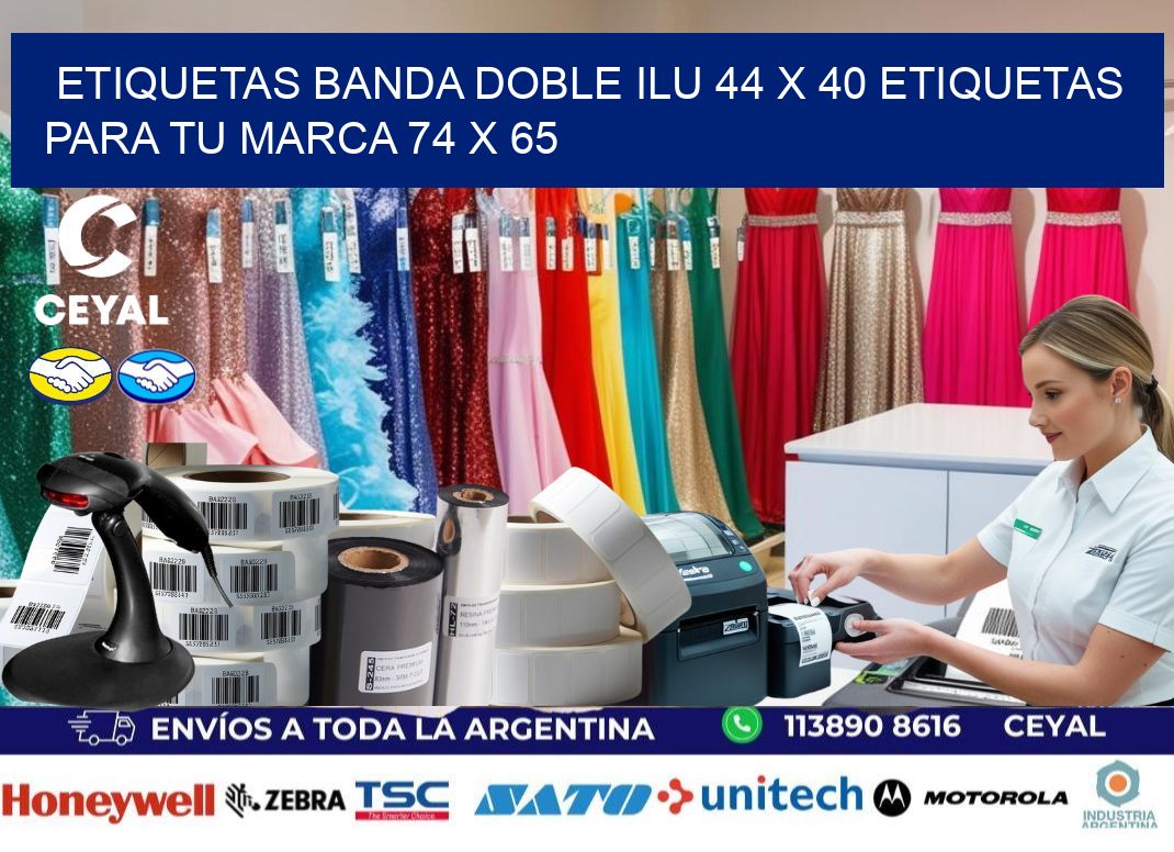 etiquetas banda doble ilu 44 x 40 etiquetas para tu marca 74 x 65