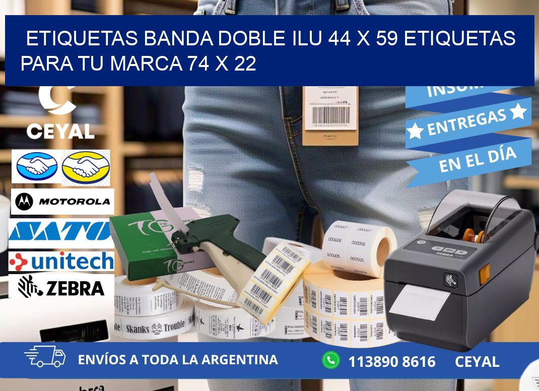 etiquetas banda doble ilu 44 x 59 etiquetas para tu marca 74 x 22