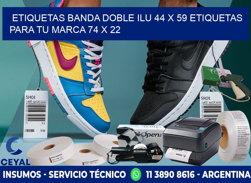 etiquetas banda doble ilu 44 x 59 etiquetas para tu marca 74 x 22