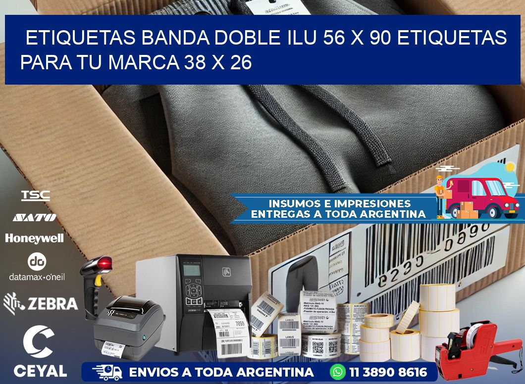 etiquetas banda doble ilu 56 x 90 etiquetas para tu marca 38 x 26