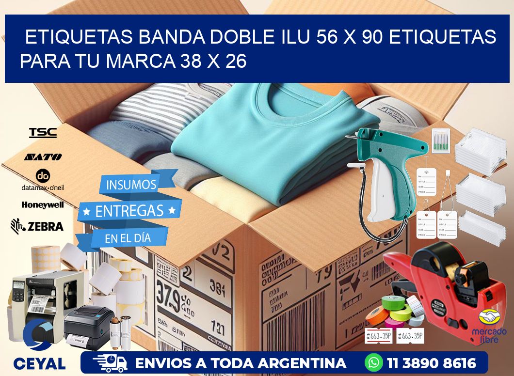etiquetas banda doble ilu 56 x 90 etiquetas para tu marca 38 x 26