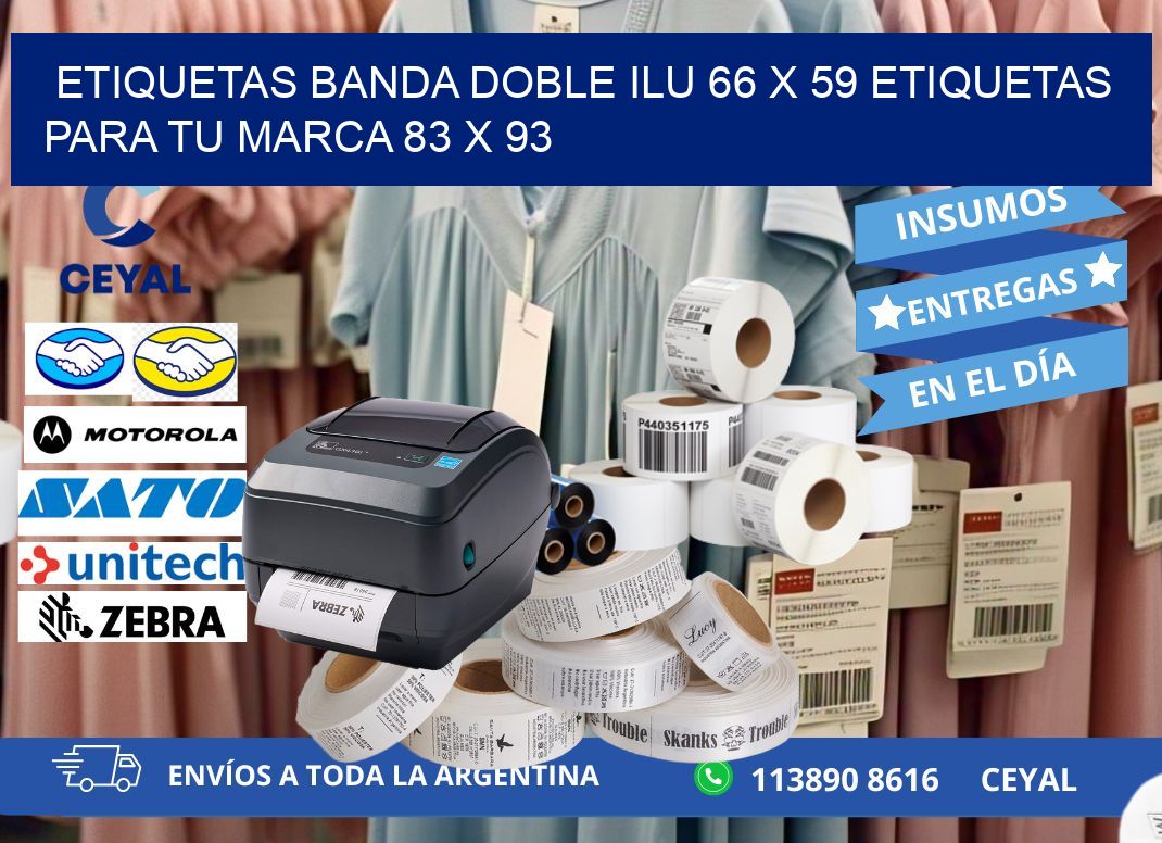 etiquetas banda doble ilu 66 x 59 etiquetas para tu marca 83 x 93