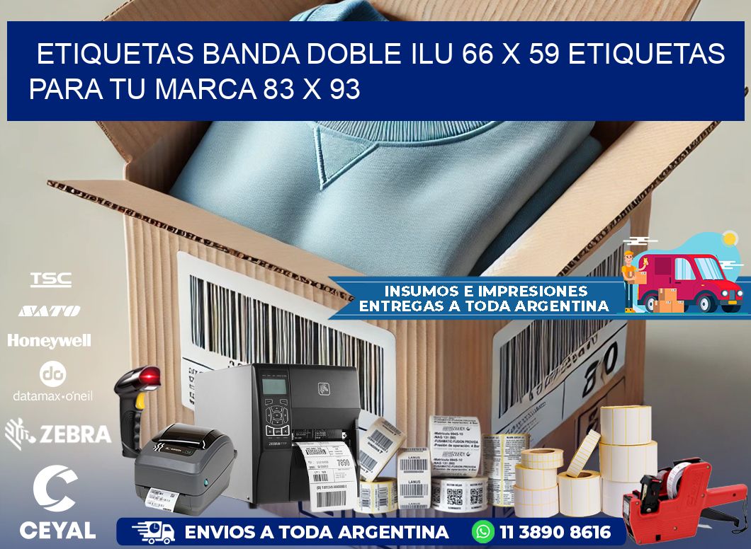 etiquetas banda doble ilu 66 x 59 etiquetas para tu marca 83 x 93