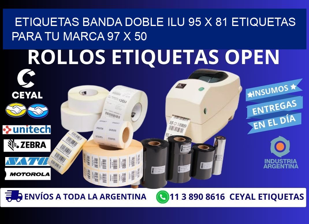 etiquetas banda doble ilu 95 x 81 etiquetas para tu marca 97 x 50