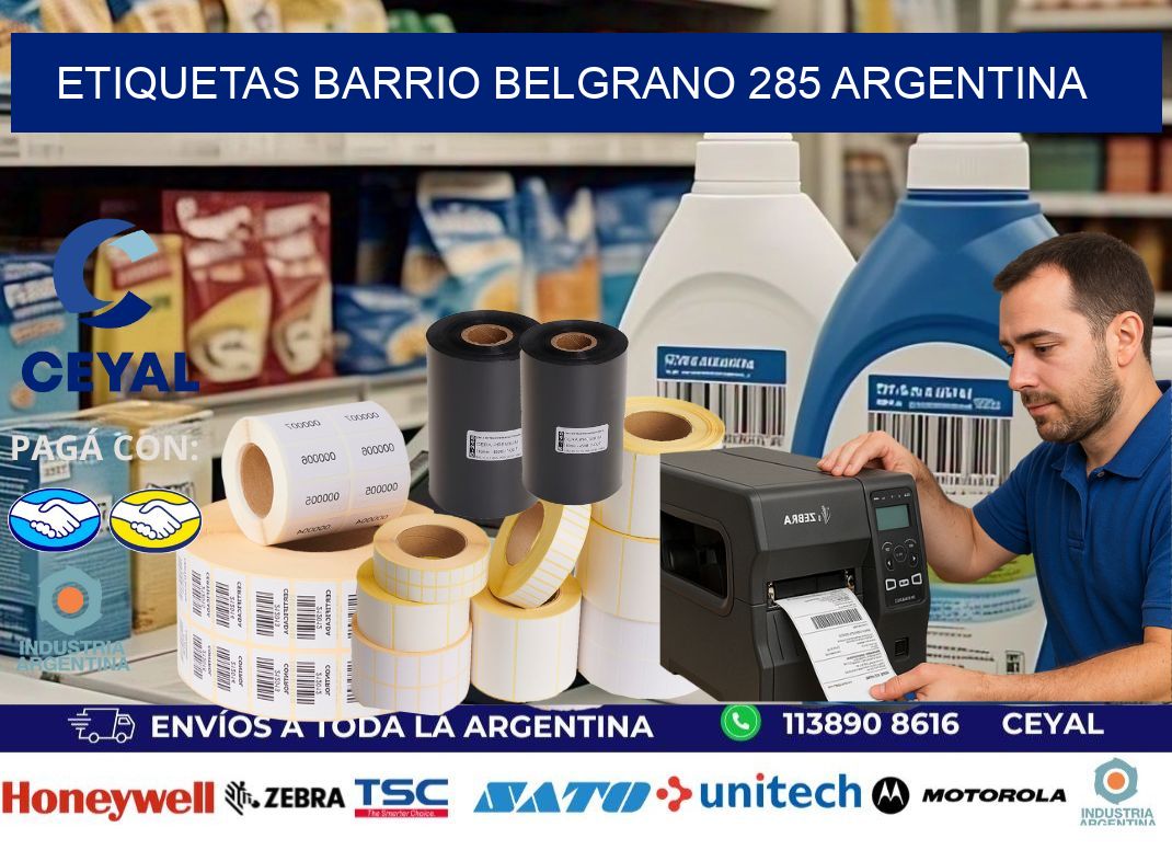 etiquetas barrio belgrano 285 argentina