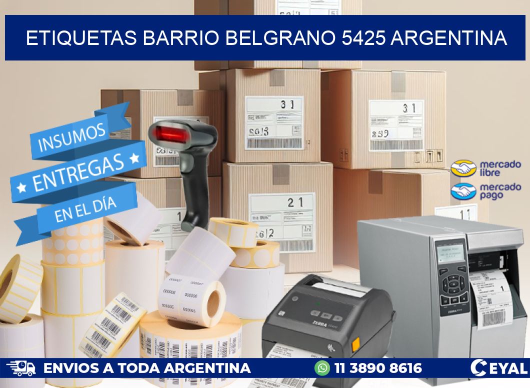 etiquetas barrio belgrano 5425 argentina