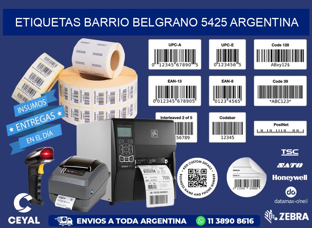 etiquetas barrio belgrano 5425 argentina