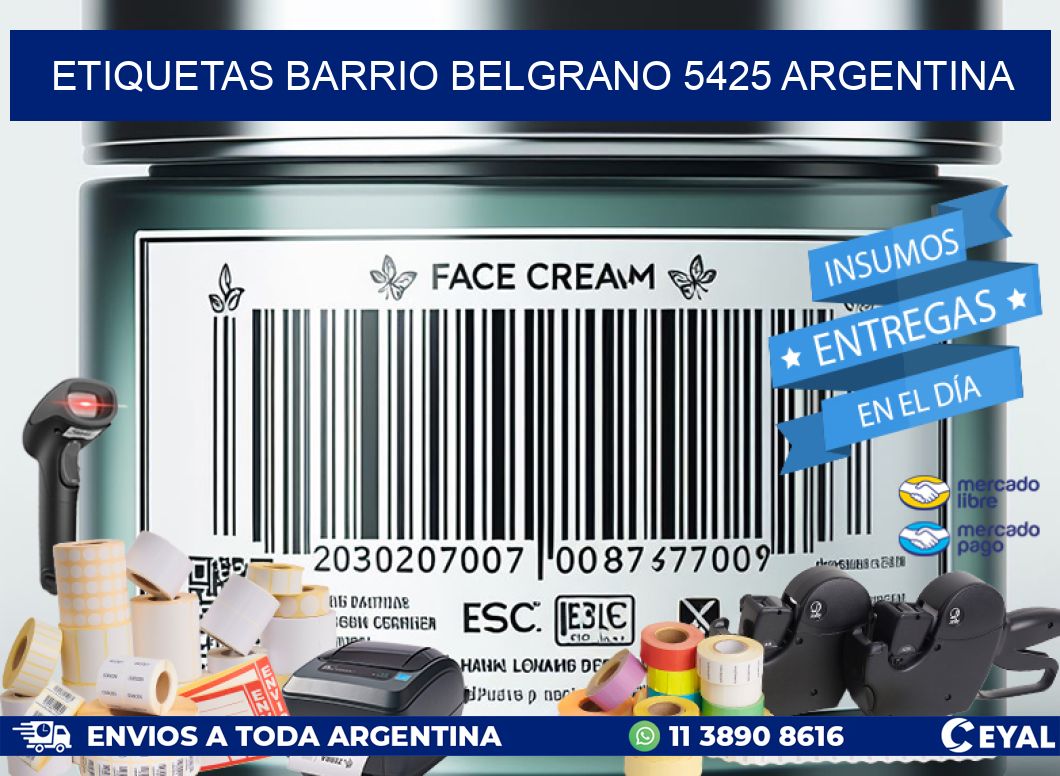 etiquetas barrio belgrano 5425 argentina