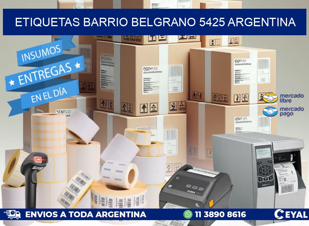 etiquetas barrio belgrano 5425 argentina