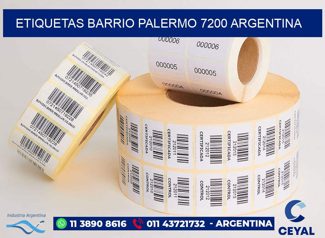 etiquetas barrio palermo 7200 argentina