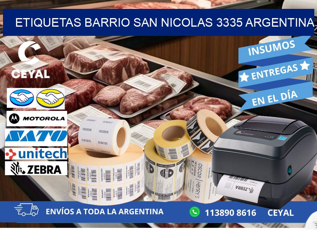 etiquetas barrio san nicolas 3335 argentina