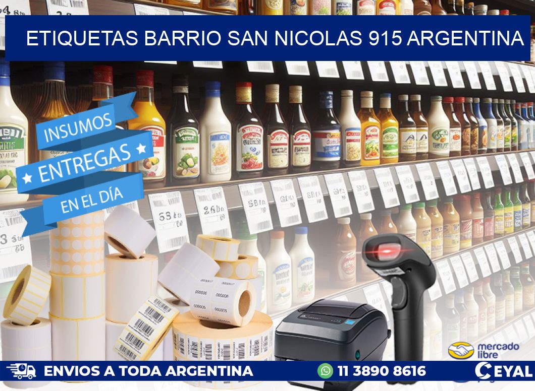 etiquetas barrio san nicolas 915 argentina