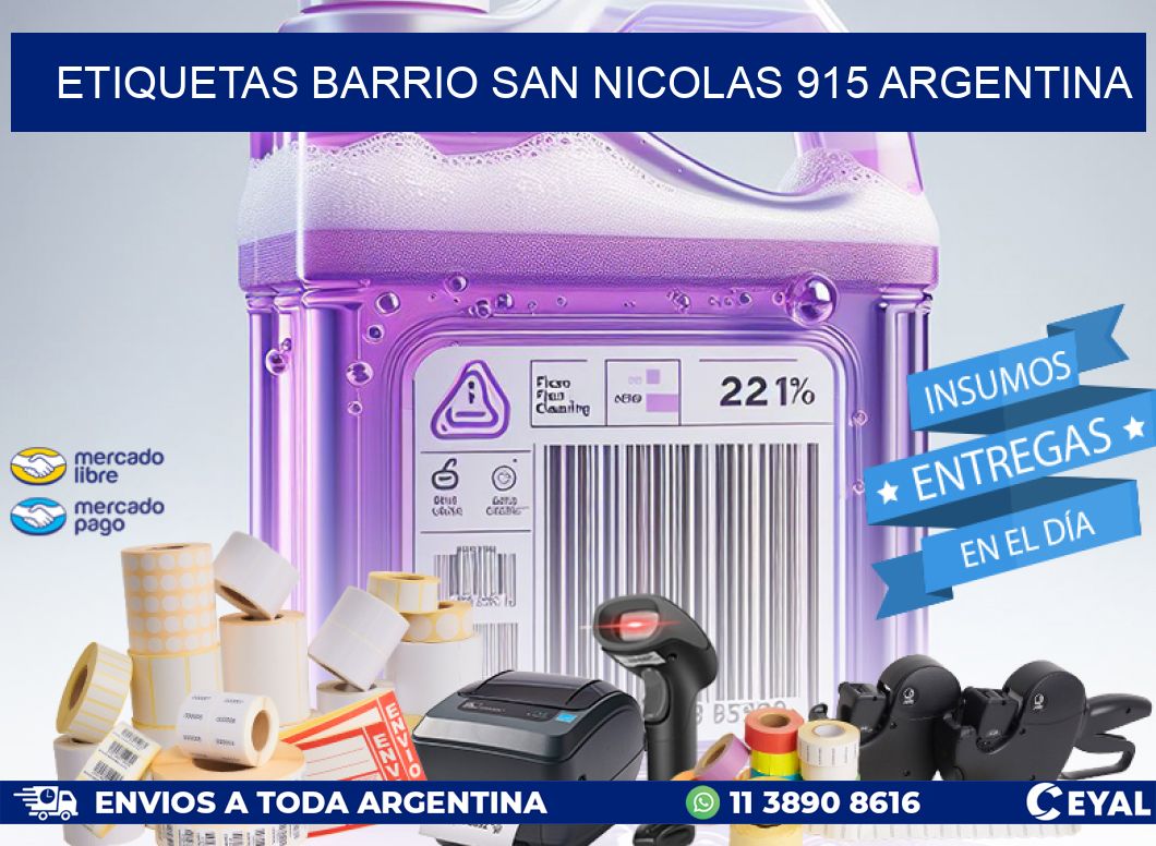 etiquetas barrio san nicolas 915 argentina