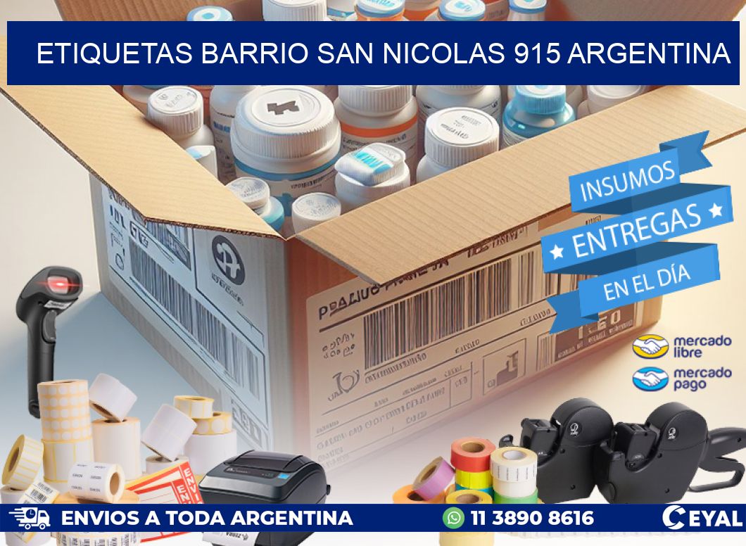 etiquetas barrio san nicolas 915 argentina