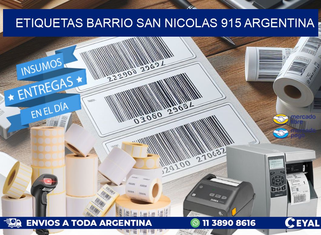 etiquetas barrio san nicolas 915 argentina