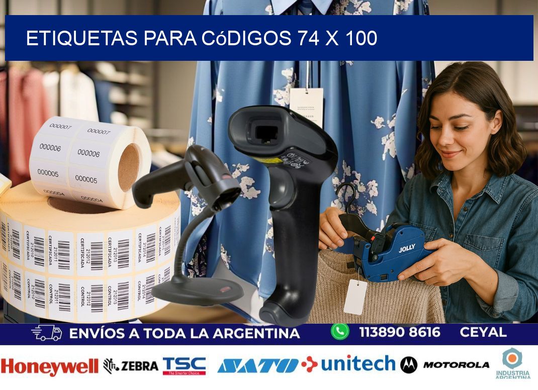 etiquetas para códigos 74 x 100