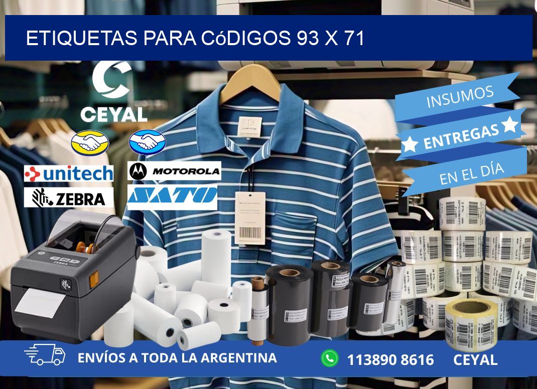 etiquetas para códigos 93 x 71