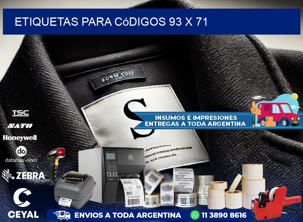 etiquetas para códigos 93 x 71