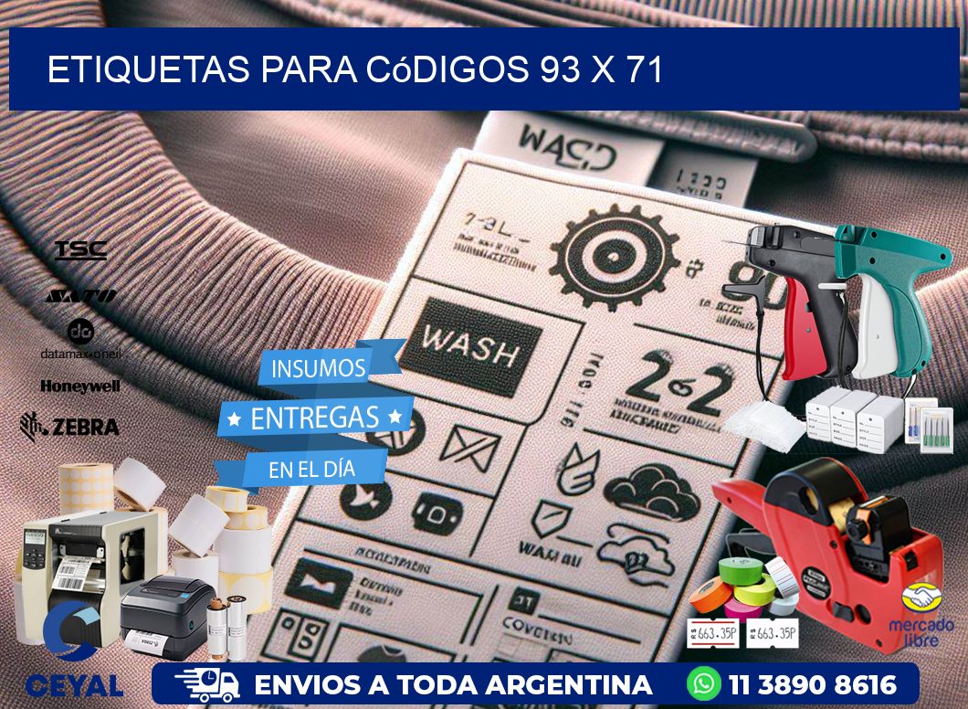 etiquetas para códigos 93 x 71