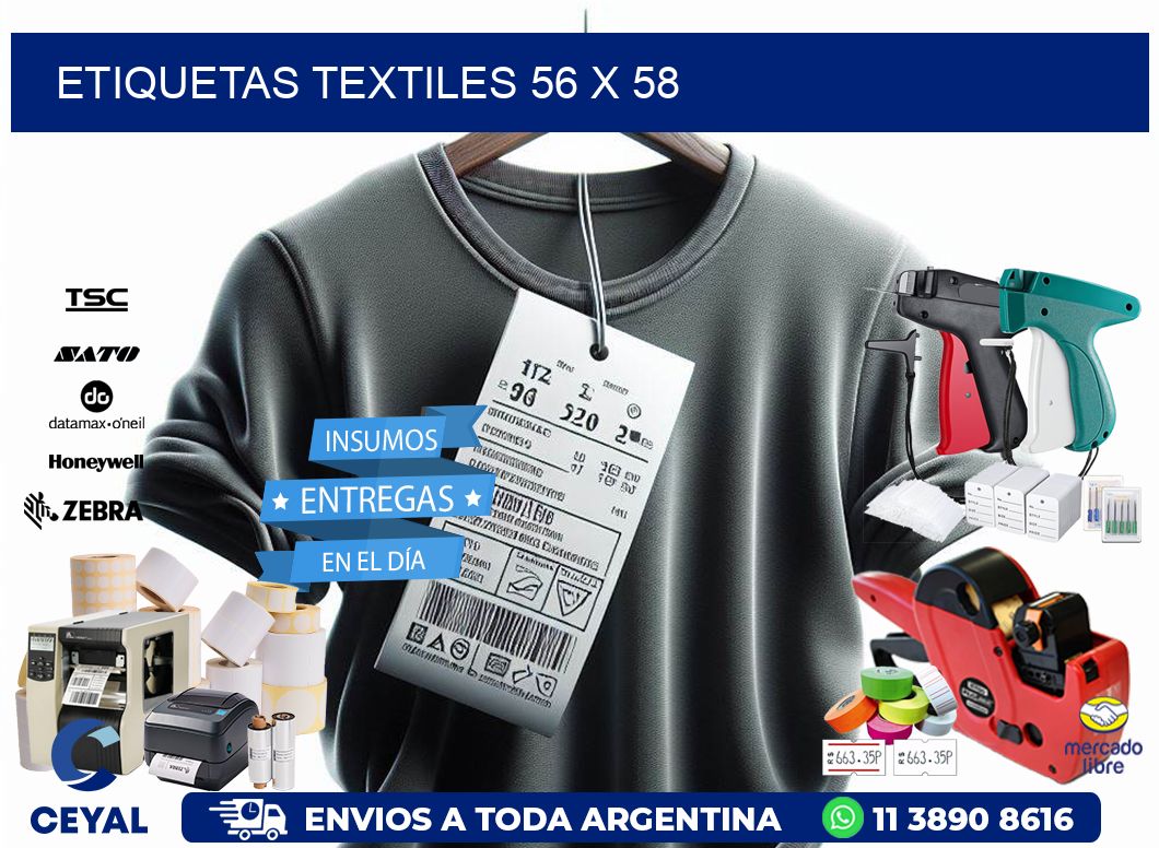 etiquetas textiles 56 x 58