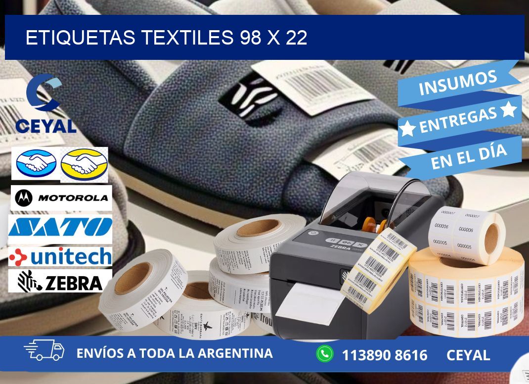 etiquetas textiles 98 x 22