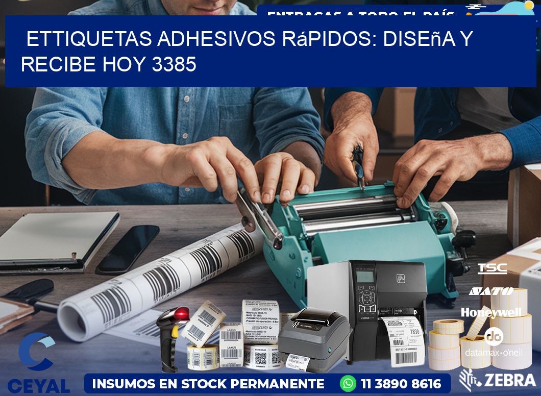 ettiquetas Adhesivos Rápidos: Diseña y Recibe Hoy 3385