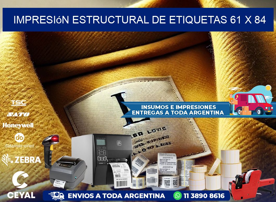 impresión estructural de etiquetas 61 x 84