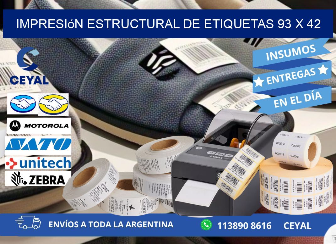 impresión estructural de etiquetas 93 x 42