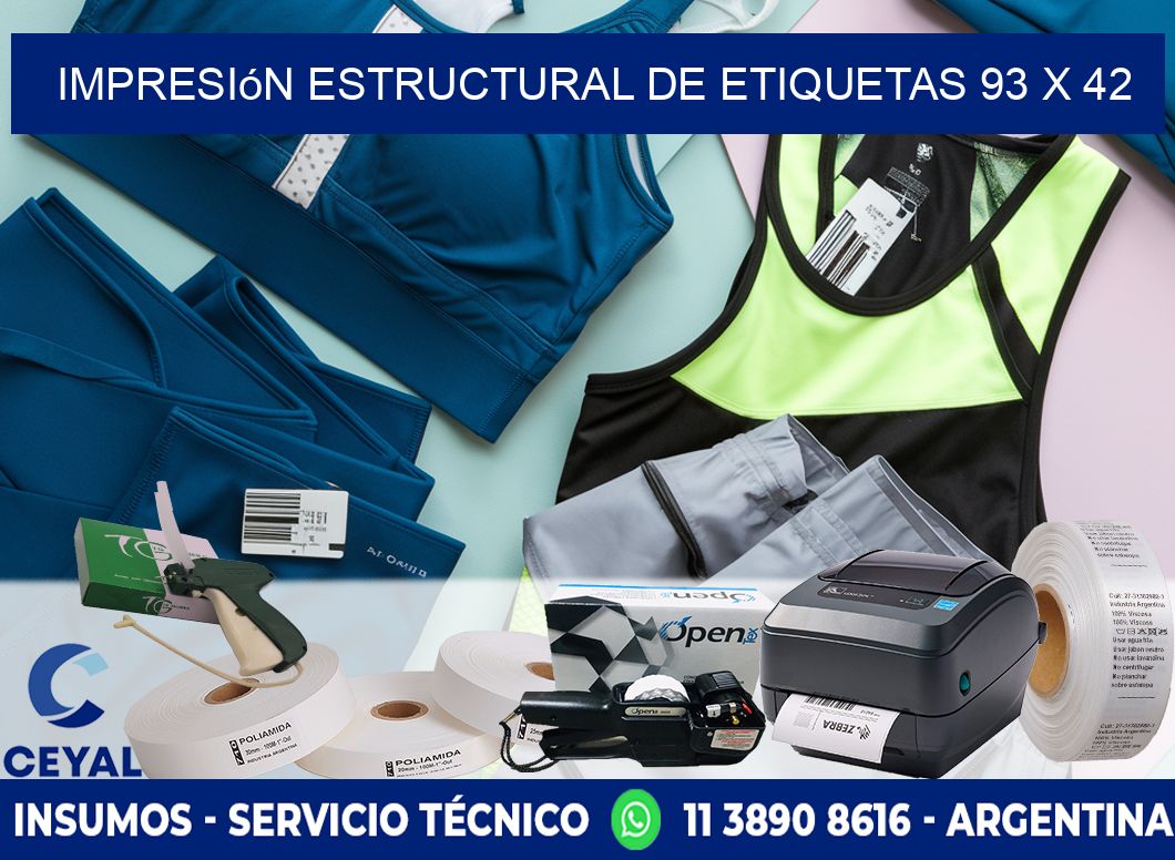 impresión estructural de etiquetas 93 x 42