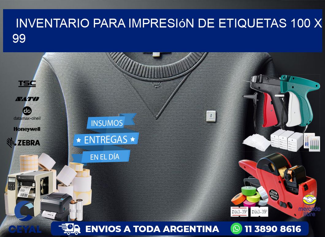 inventario para impresión de etiquetas 100 x 99