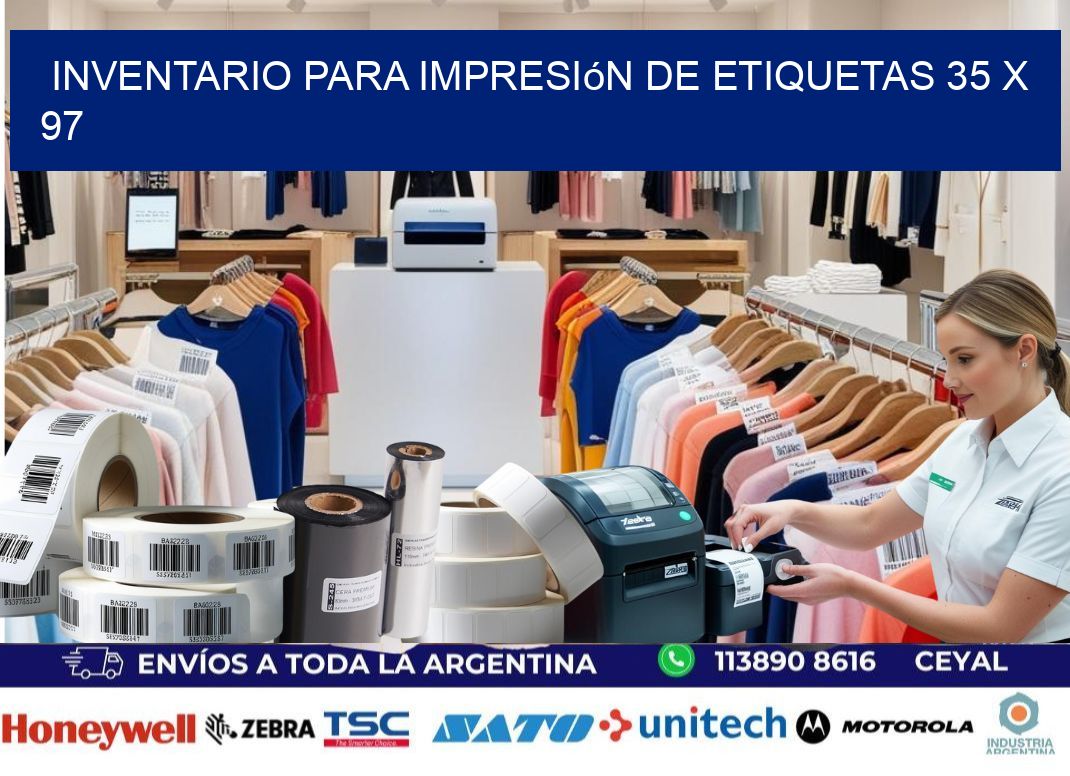 inventario para impresión de etiquetas 35 x 97