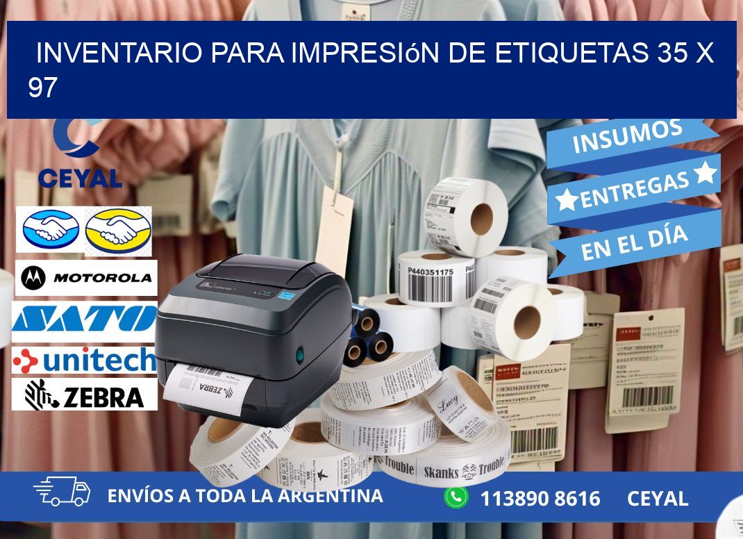 inventario para impresión de etiquetas 35 x 97