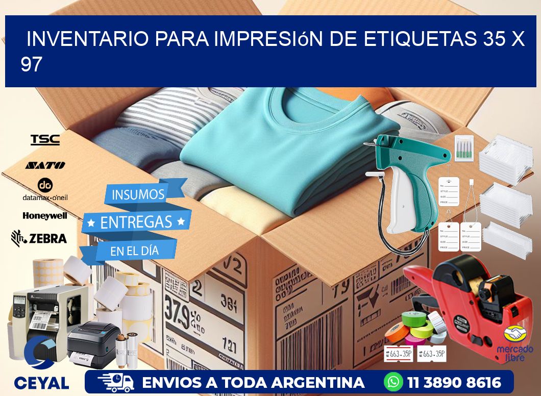 inventario para impresión de etiquetas 35 x 97