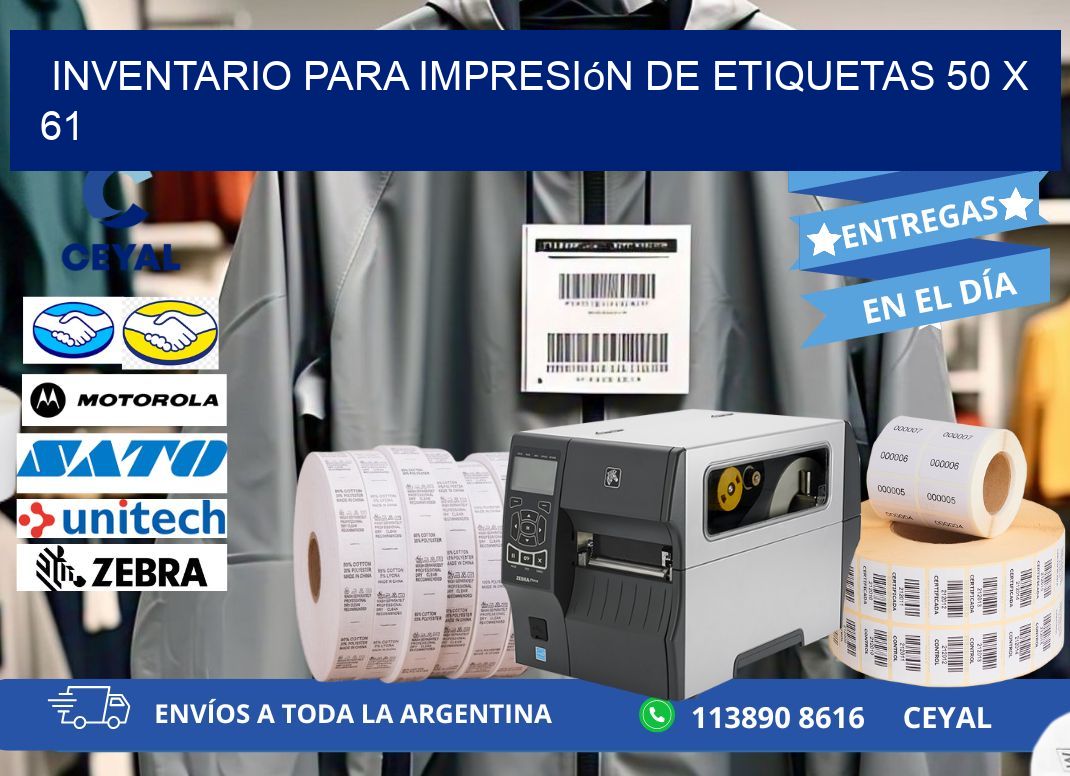 inventario para impresión de etiquetas 50 x 61
