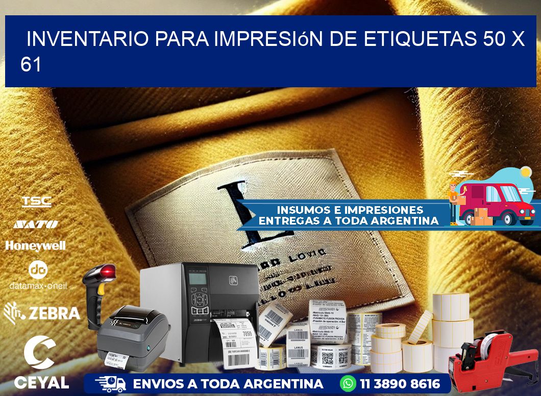 inventario para impresión de etiquetas 50 x 61