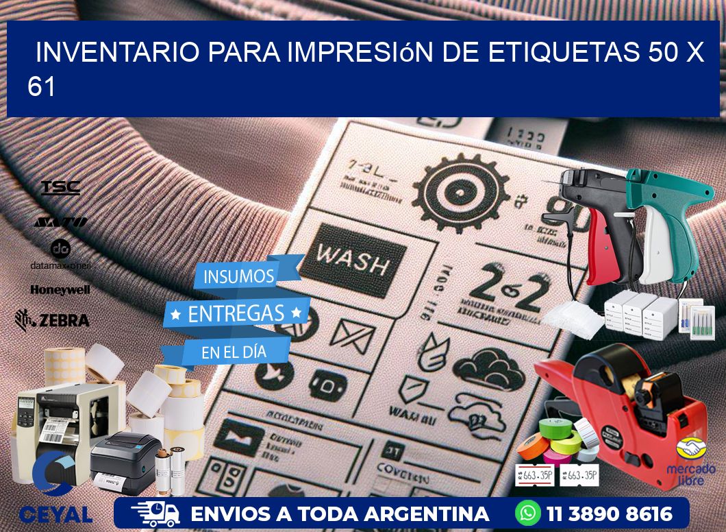 inventario para impresión de etiquetas 50 x 61
