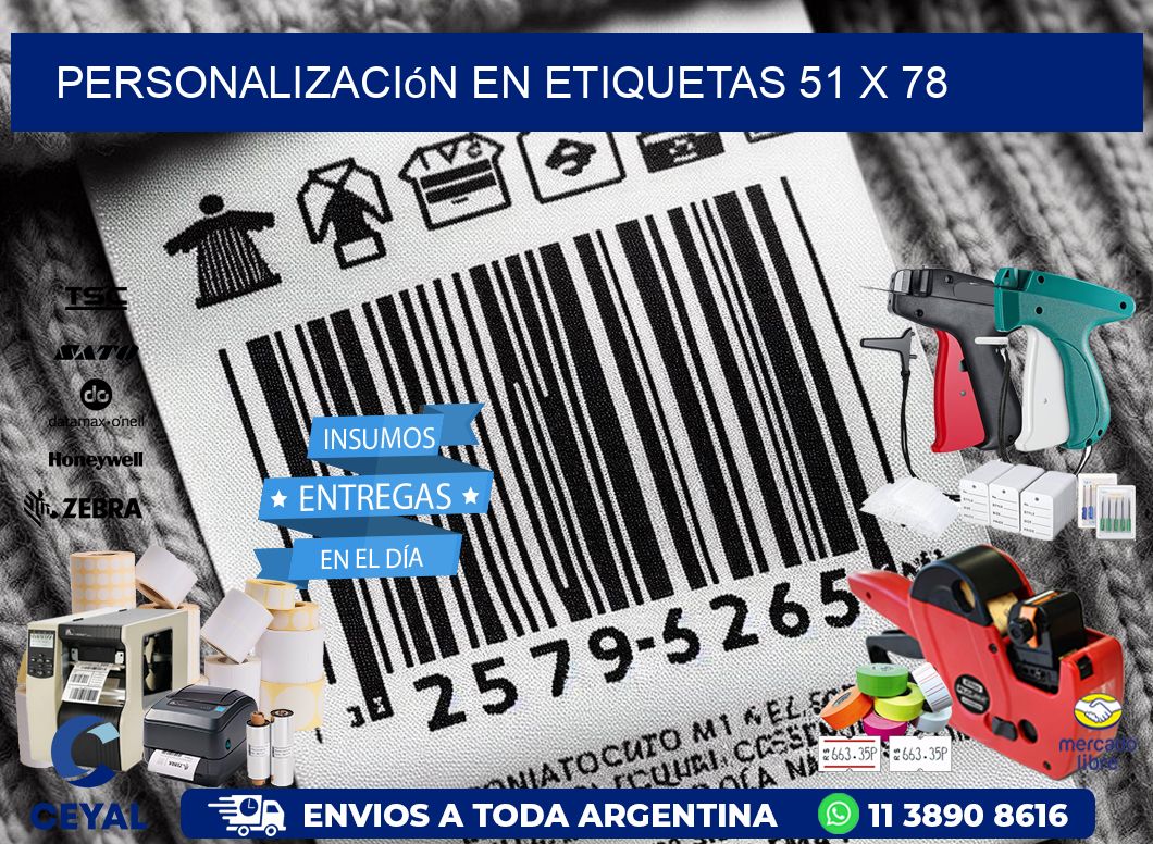 personalización en etiquetas 51 x 78