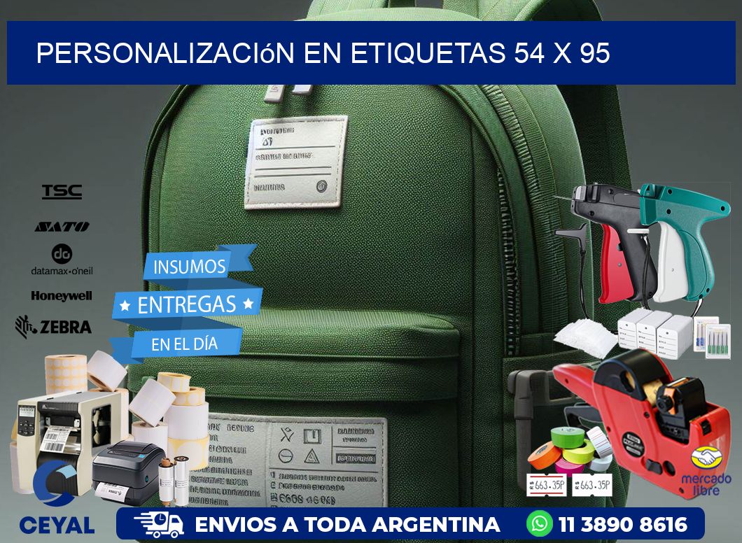personalización en etiquetas 54 x 95
