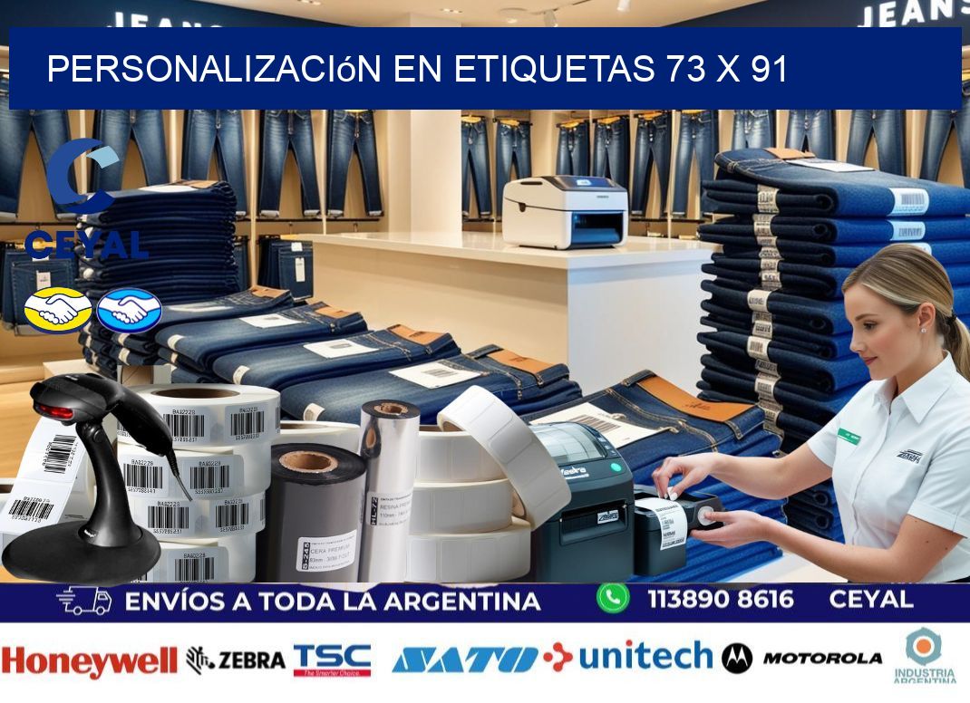 personalización en etiquetas 73 x 91