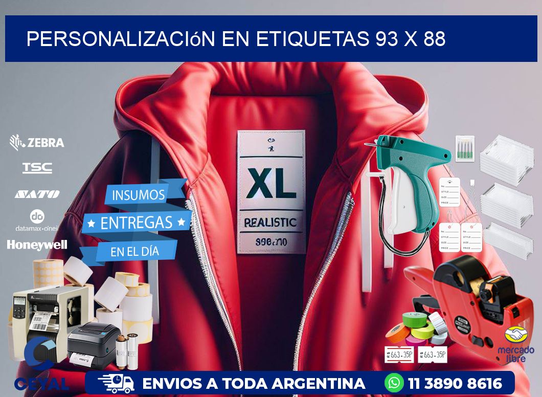 personalización en etiquetas 93 x 88