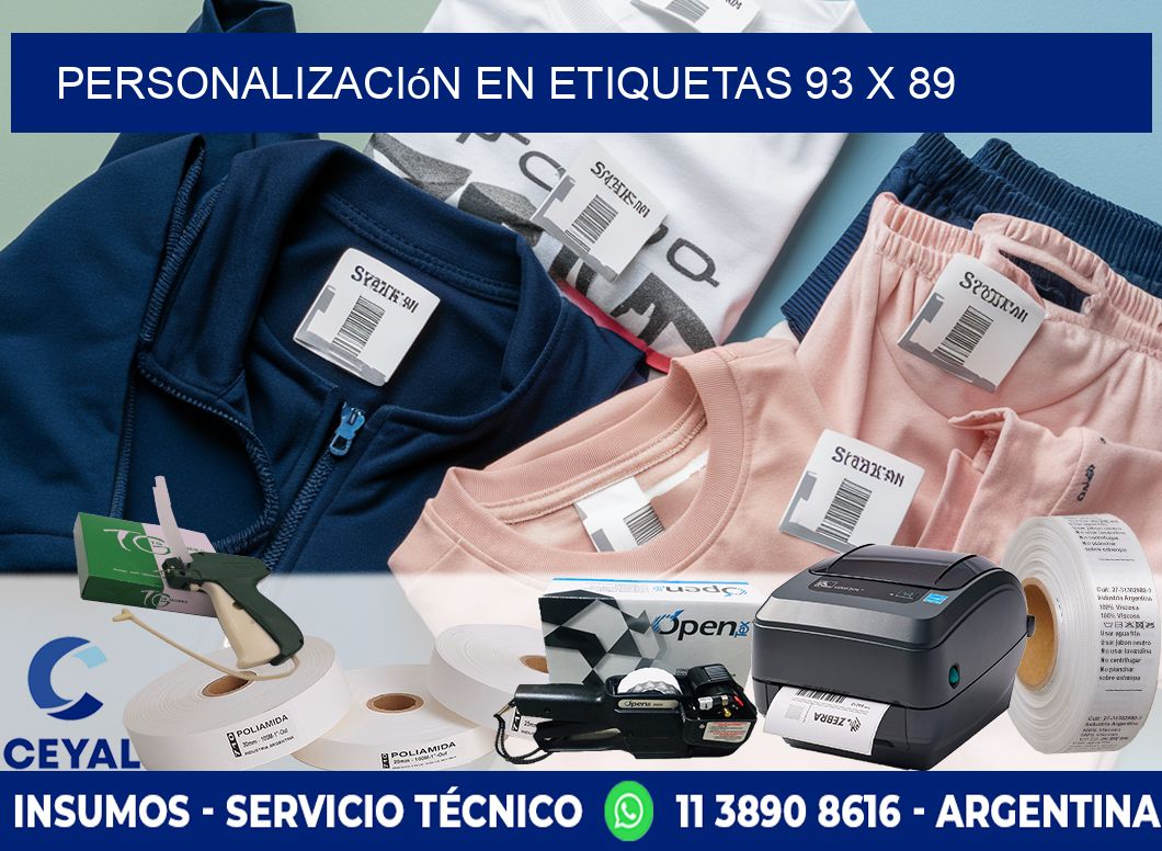 personalización en etiquetas 93 x 89