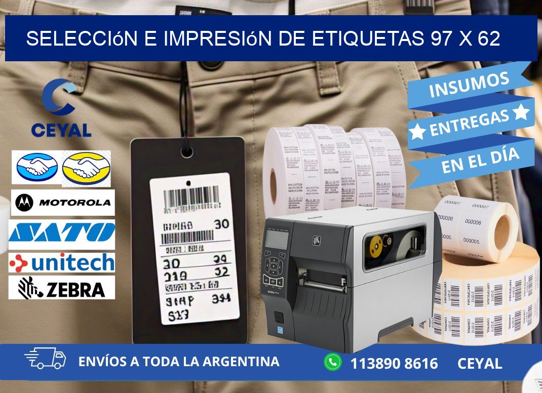 selección e impresión de etiquetas 97 x 62