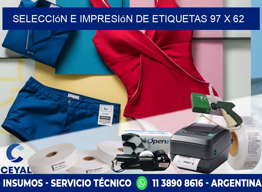 selección e impresión de etiquetas 97 x 62