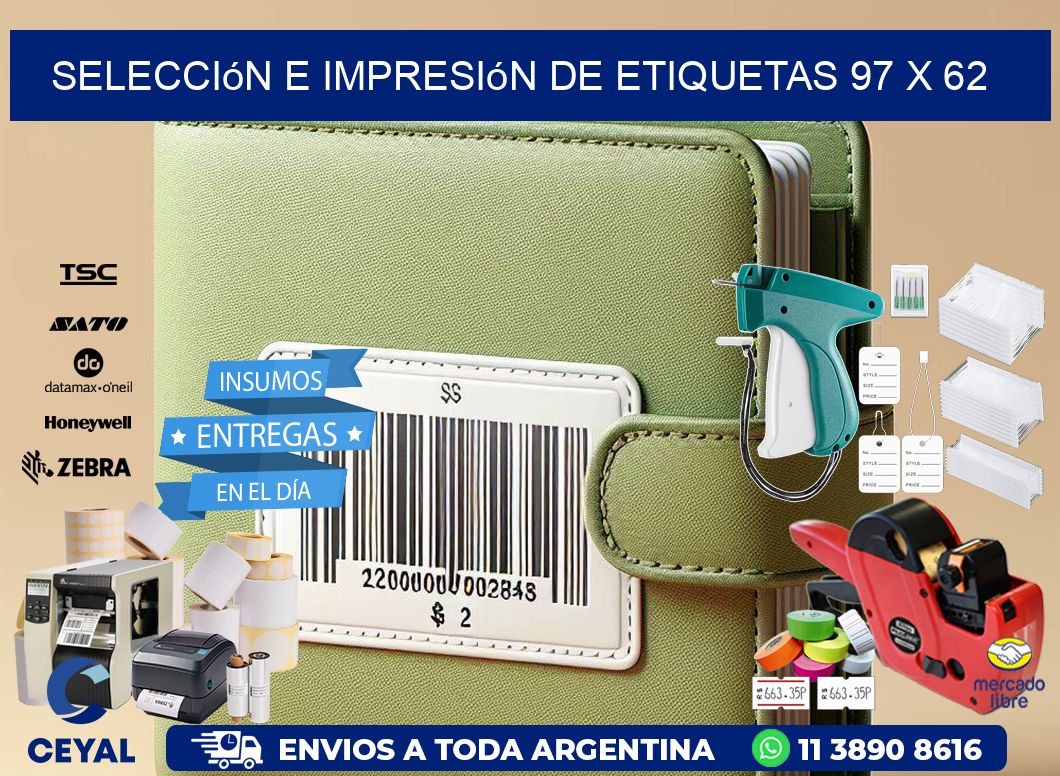 selección e impresión de etiquetas 97 x 62