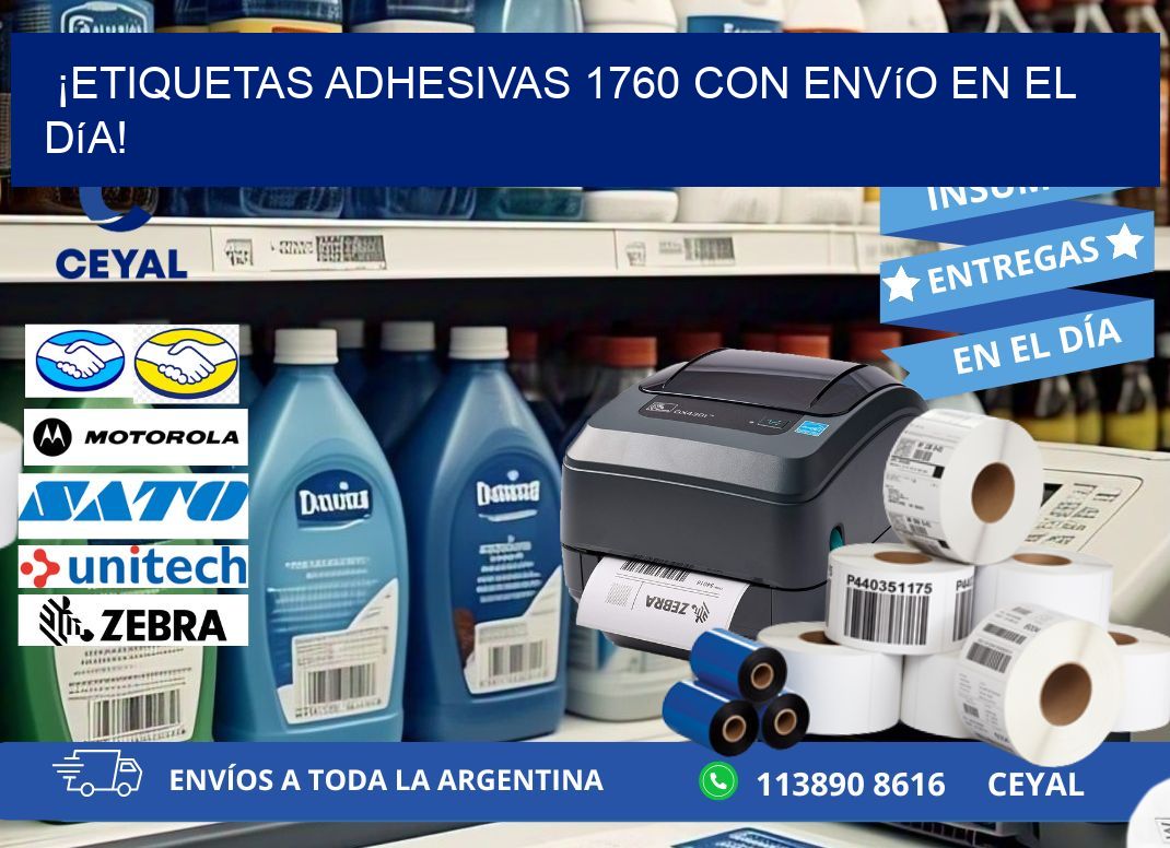 ¡Etiquetas Adhesivas 1760 con Envío en el Día!