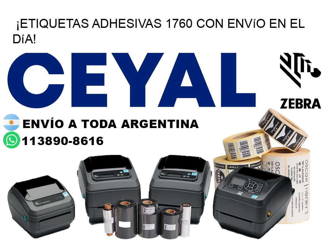 ¡Etiquetas Adhesivas 1760 con Envío en el Día!
